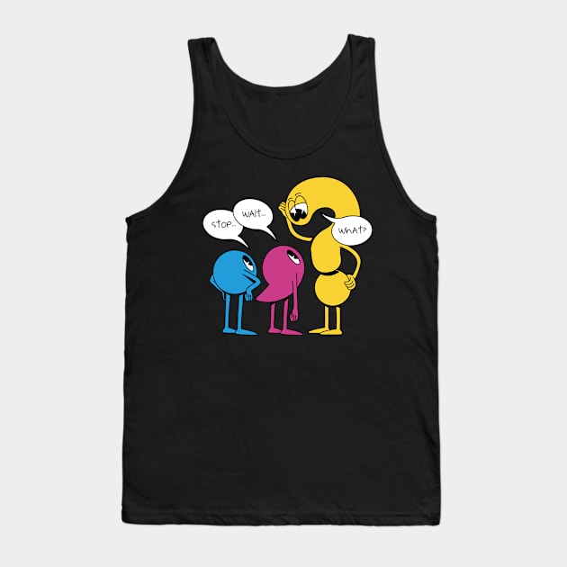 Wait What Funny Punctuation Tank Top by Visual Vibes